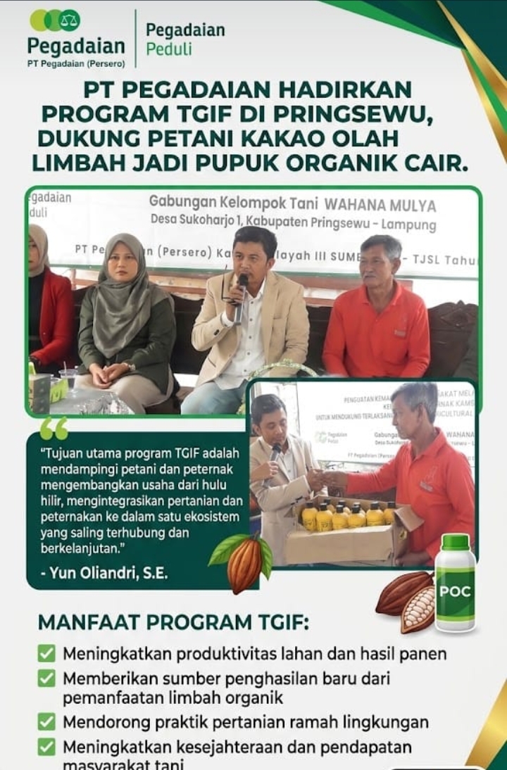 PT Pegadaian Kanwil III Palembang menegaskan kesiapan untuk terus mendampingi masyarakat dan bersinergi dengan para petani demi mewujudkan kemandirian ekonomi daerah